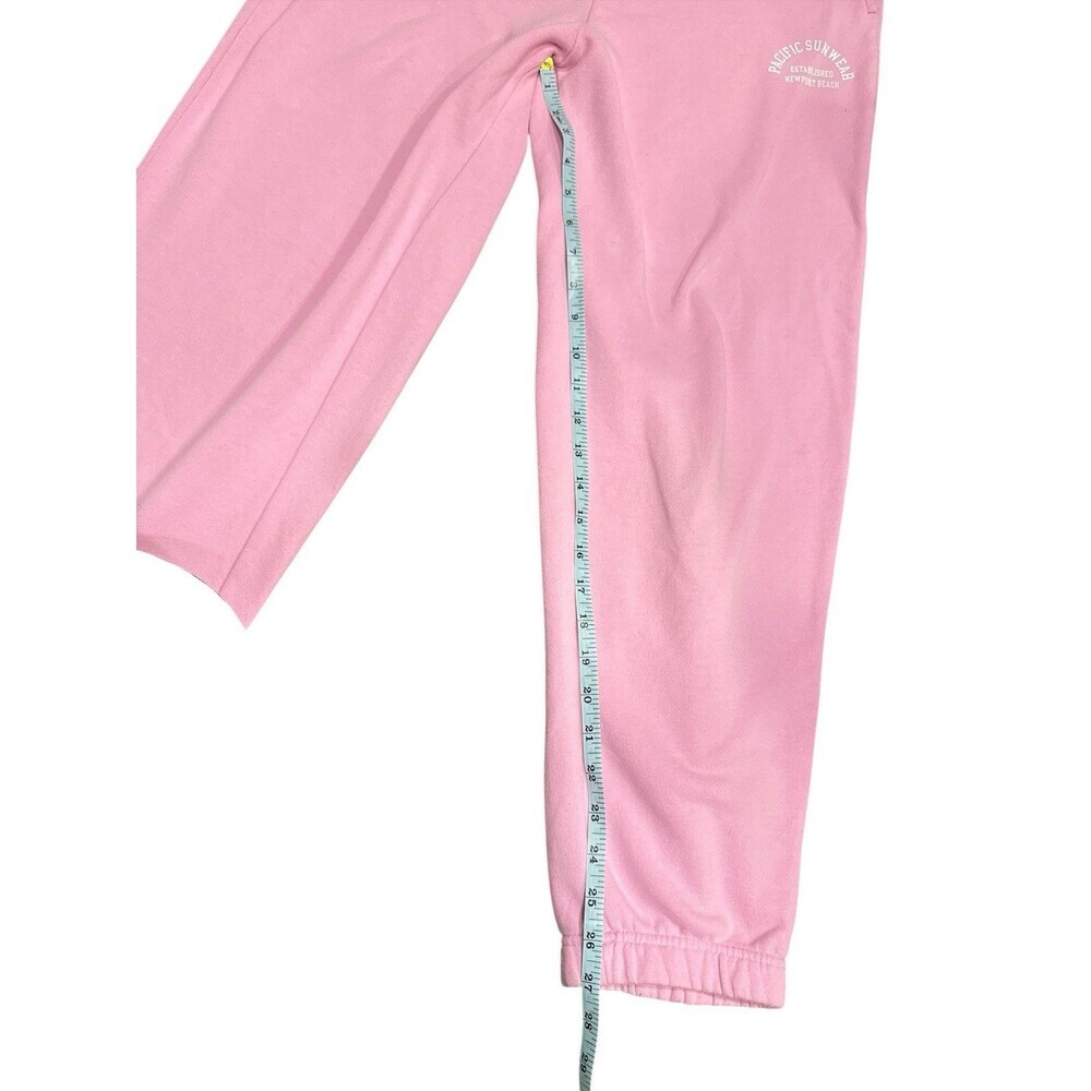 PacSun Pink Fleece Jogger Sweatpants Women’s Medium Pacific Sunwear Logo Lounge - Picture 8 of 8